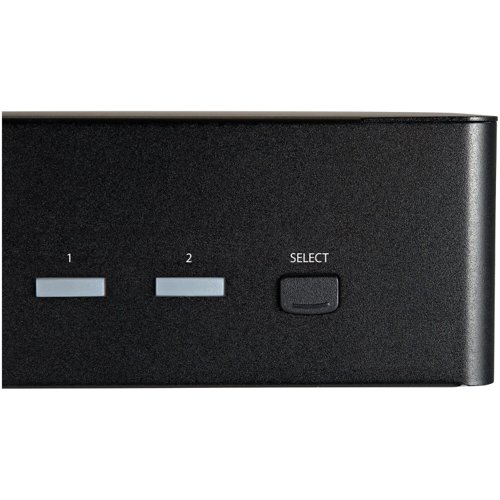 This 2-port KVM switch combines 4K (60Hz) digital display capabilities with control of two connected computers.The HDMI KVM switch supports resolutions up to 4K at 60Hz. It drives two large monitors at the full 4K resolution.Includes EDID and HDCP signal emulation so monitors always remain synced for faster switching times, and desktop settings are maintained to avoid disrupting your workflow.With support for digital audio (with supporting displays and sources) and separate 3.5 mm stereo audio, the HDMI 2.0 KVM switch delivers full audio compatibility.The integrated USB 3.0 hub shares two peripherals (in addition to keyboard and mouse) among attached computers as if they were directly connected to your host computer, eliminating the cost of duplicate devices such as printers and scanners.While supporting Windows, this HDMI KVM switch is also compatible with Mac and Linux operating systems.The front-panel pushbuttons make it easy to switch between systems and activate the auto-scan feature. The hotkey functionality makes accessing each system quickly, while a buzzer sound confirms the switch.StarTech.com offers a wide selection of high-quality KVM switches and KVM-related products to help you access your systems more efficiently without the expense and clutter of extra keyboards, mice, and monitors.