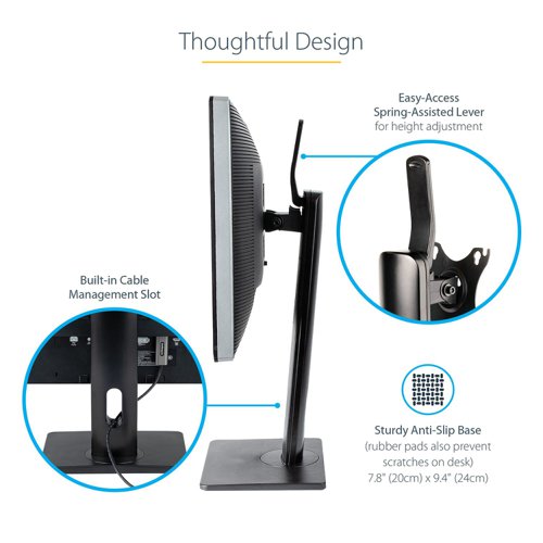 StarTech.com Free Standing Single Height Adjustable Monitor Mount for Displays up to 32 Inches StarTech.com