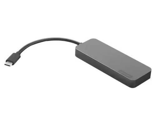 Lenovo USB-C to 4 Port USB-A Interface Hub Grey Lenovo