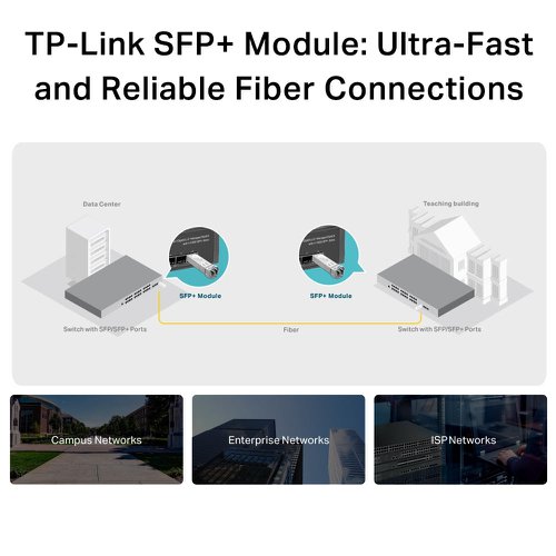 TP-Link TP-Link 10GBase-LR SFP Plus LC Transceiver Ethernet Switches 8TP10327633