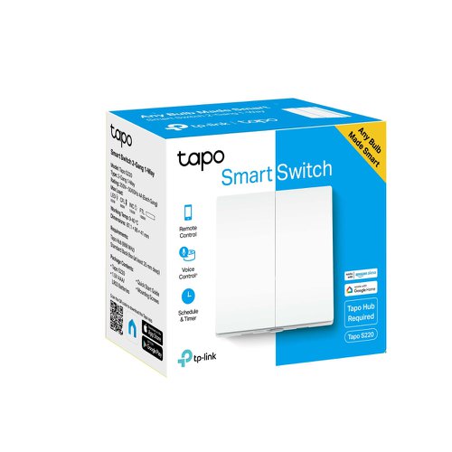 Unsure you turned off the light in the other room? Just check the Tapo app and turn off the lights from the comfort of your bed.No matter how many boxes you're carrying, just tell your favourite voice assistant to turn on the lights for you.A true smart home runs itself. Schedule when your lights turn on to match your daily routine or set a timer for added convenience.With Smart Actions, your Tapo devices work seamlessly together to create a smarter home. Trigger your switch when motion is detected with the Tapo Motion Sensor. Group lights and devices onto one switch to control the entire room with a single tap.Forget about leaving a light on for hours while you’re out and about. Away Mode lets your switch turn a light on and off like someone’s actually home. This deters burglars while saving energy.
