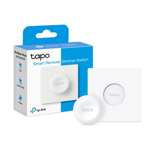 8TP10377203 | Tapo S200D adds local instant control to your smart lights, simplifying how you control home illumination. Share it with your family members or guests to set the perfect light ambiance for their mood. Don’t bother opening up an app.Control your smart light from multiple locations with more than one dimmer switch. This way, your single-pole dimmer turns into a 3-way or even 4-way dimmer without rewiring.Ideal for living rooms, halls, and stairways.Easily design scenarios for your daily routine or special activities by customizing brightness. Trigger a preset scene to control multiple lights in just one or two taps.Replace your old wall plate with the included screws, or stick the button anywhere with the provided adhesives. You can also attach the switch without a wall plate on any magnetic surface. Place it wherever you want, and your lighting controls are always within reach.