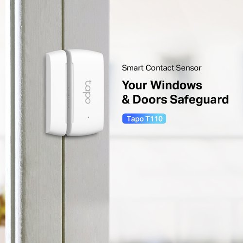 8TP10372121 | Stop wondering if you closed all your windows after leaving home. Check on your doors and windows at a glance with the Tapo app.Place the Smart Contact Sensor elsewhere like your cabinets and drawers for more convenience.Receive instant alerts on your phone when a door or window is opened unexpectedly. The Hub can sound a siren to warn of danger and deter intruders.