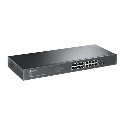 TP-Link JetStream 16-Port Gigabit Smart Switch with 2 SFP Slots 8TP10330821 Buy online at Office 5Star or contact us Tel 01594 810081 for assistance