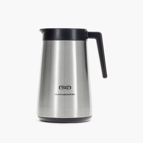 8MM59865 | Moccamaster's new thermal jug has a stylish design and is easy in use.With the KBGT thermal jug, you will enjoy your coffee even longer, at home or on the go. Ideal for the true coffee lover!Stainless steel thermal jug including two caps. The jug comes with two capsA cap with a mixing tube for balanced coffee that you use during brewing. With this cap you can also pour coffee without having to unscrew the cap.A transport cap that you use to completely close the jug.