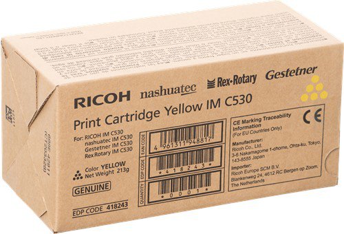 Ricoh Print Cartridge Yellow IM C530 418243