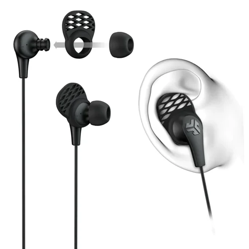8JL10332519 | Premium wired earbuds with triple threat comfort and ergonomic design. An ultra lightweight design, with improved ergonomic shape, offers next-level comfort. The ergonomic earbud shape maximizes natural comfort with a 45 degree angle that provides a comfortable, noise-reducing fit that dominates the imitators.