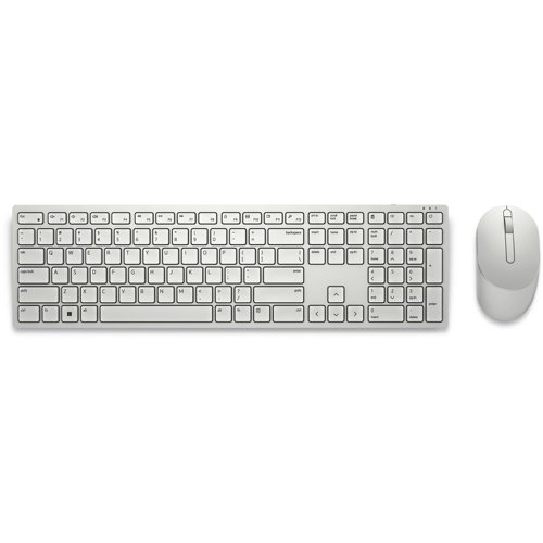 DELL Pro KM5221W UK QWERTY Wireless Keyboard and 1600 DPI Ambidextrous Mouse White Keyboard & Mouse Set 8DEKM5221WWH