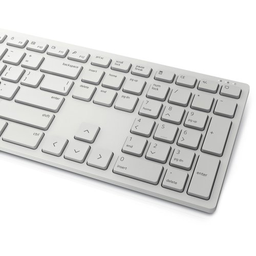 DELL Pro KM5221W UK QWERTY Wireless Keyboard and 1600 DPI Ambidextrous Mouse White Keyboard & Mouse Set 8DEKM5221WWH