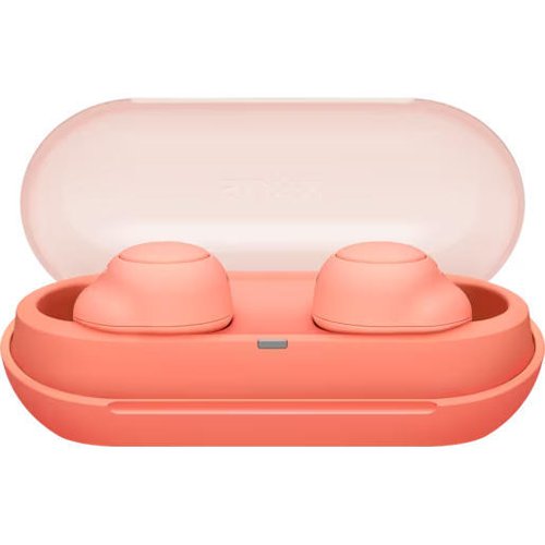 Sony WFC500D In Ear Truly Wireless Earbuds with Charging Case Coral Orange