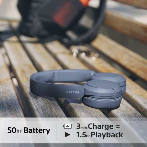 8SO10391087 | Designed to be comfortable enough for all-day listening without compromising on sound, the WH-CH520 Wireless Headphones will give you style, versatility and usability. Available in four different colours they’ll suit your style perfectly, and offer you a clear and reliable sound, whether you’re listening to music or making phone calls.Tailor sound to your personal preference by choosing from a variety of pre-sets to match sound quality with the genre of music you're listening to. Or create and save your own pre-sets using the EQ Custom feature on the Sony Headphones Connect app.With 360 Reality Audio certified headphones and the Sony Headphones Connect app, optimise your experience by analysing your individual ear shape, and enjoy the ultimate immersive music experience.With up to 50 hours of battery life, you can listen to your favourite music without worrying about running out of charge. And, if your headphones battery is running low, a 3-minute quick-charge can give you 1.5 hours of listening time. With an adjustable headband, soft earpads and lightweight design, you can find your perfect fit and stay comfortable for longer.Easily answer calls with one click of the buttons on the earcups, so there's no need to take your phone from your pocket.With a high-quality built-in microphone and noise suppression processing, the WH-CH520 reduces ambient noise during calls so you can make clear calls even in noisy environments. ?
