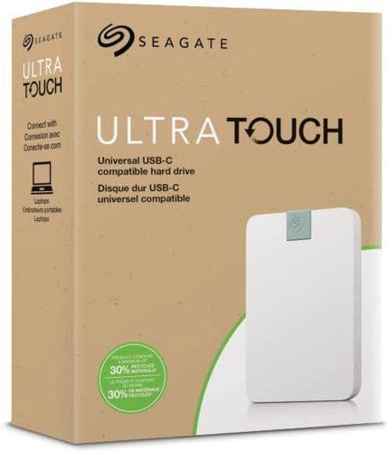 Seagate Ultra Touch 2TB USB 3.0 External Hard Drive White Hard Disks 8SESTMA2000400