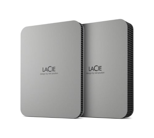 LaCie 5TB USB-C Mobile External Hard Drive Grey Hard Disks 8LASTLR5000400