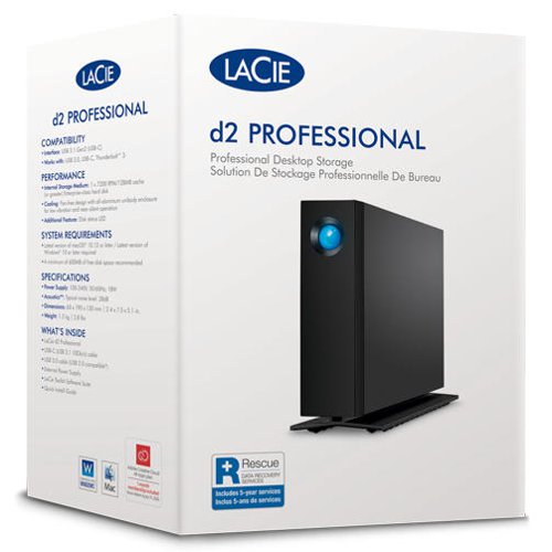 LaCie d2 Professional 20TB USB-C External Hard Drive Black 8LASTHA20000800 Buy online at Office 5Star or contact us Tel 01594 810081 for assistance