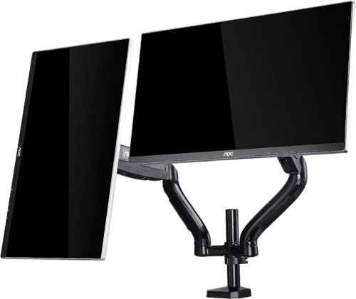 AOC AD110D0 Dual Monitor Mount with Adjustable Arms for 13 to 31.5 Inch Monitors  8AOAD110D0