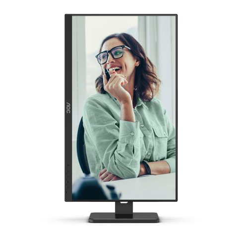 8AOQ27P3CV | The AOC Q27P3CV is a 27” flat-screen IPS monitor with an attractive three-sided ultrathin bezel design that has everything you need for optimal productivity. Peak 350-nit brightness, generous 178/178° wide viewing angles and two built-in 2W + 2W speakers will let you enjoy the incredible detail of QHD (2560 x 1440) resolution, which provides superior clarity and contrast for editing photos, videos, or watching movies. Monitor Q27P3CV is ready to boost your productivity with USB-C supporting Power Delivery up to 65W, data transfer and DP-alt mode. Connectivity of this monitor is enhanced with USB Hub, RJ-45 & DP-out. To ensure the most efficient power consumption, an array of environmental certifications including EPA, TCO, and EPEAT complete this monitor.