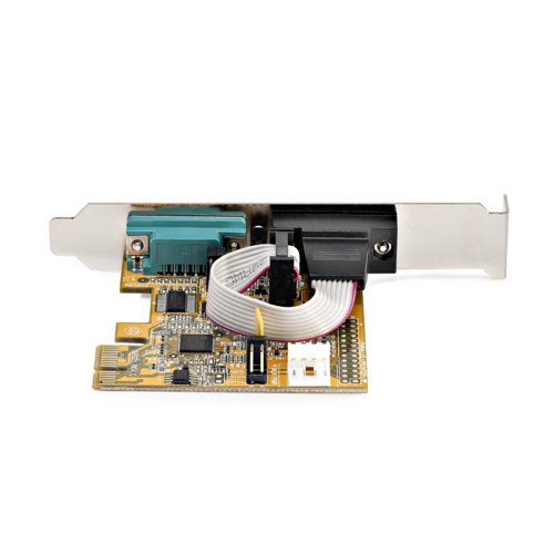 StarTech.com 2-Port PCI Express Serial Interface Card - Dual Port PCIe to RS232 DB9 Serial Card 16C1050 UART 8ST10384050
