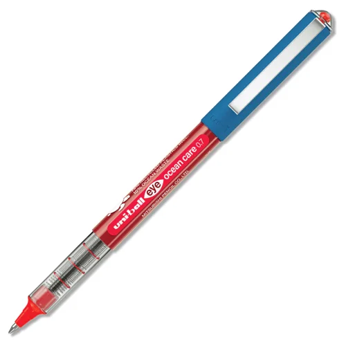 uni-ball Eye Fine UB-157ROP Ocean Care Liquid Ink Rollerball Pen 0.7mm Tip 0.5mm Line Red (Pack 12) - 299297000 Mitsubishi Pencil Company