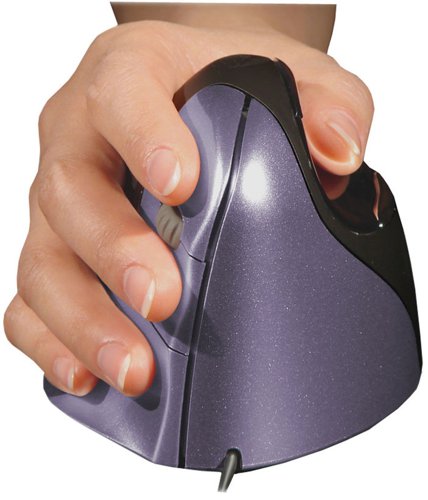 Bakker Elkhuizen Evoluent 4 Small Wired Right Handed Vertical Mouse Blue/Black BNEEVR4S PT99415 Buy online at Office 5Star or contact us Tel 01594 810081 for assistance