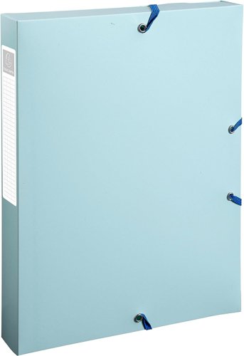 Exacompta Bee Blue Box File 40mm Spine PP A4 Assorted (Pack of 8) 59140E - GH59140
