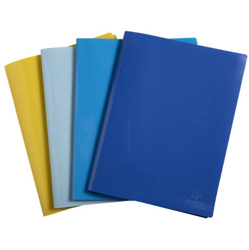 Exacompta Bee Blue Display Book 20 Pockets A4 Assorted Colours (Pack 4) - 88110E 14111EX Buy online at Office 5Star or contact us Tel 01594 810081 for assistance