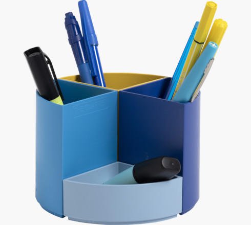 Exacompta Bee Blue The Quarter Desk Tidy Recycled Assorted 68202D EA - GH82026