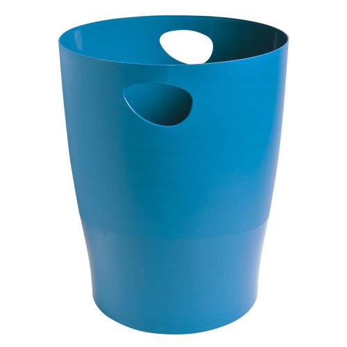 Exacompta Bee Blue 15 Litre Waste Bin 263 x 263 x 335mm Turquoise (Each) - 45384D Desk Side Bins 14055EX
