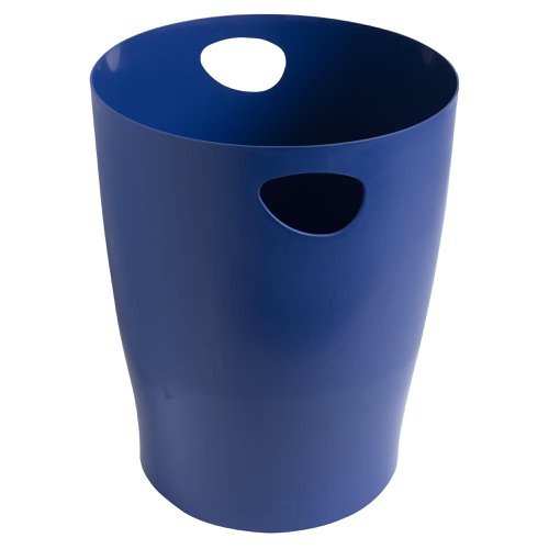 Exacompta Bee Blue 15 Litre Waste Bin 263 x 263 x 335mm Navy Blue (Each) - 45303D Desk Side Bins 14034EX