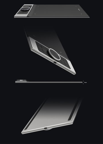 XPDECOPRO_M | The XP-Pen Deco Pro Series is crafted with an aluminium casing and features a 7mm thin curved casing. The black and silver colour scheme blends well into its streamlined design, making it both smooth to use and sleek in appearance. Meet the groundbreaking double wheel design paired with trackpad functionality! With a bigger wheel, it is easier to control and operate more accurately. Use the outer mechanic wheel to zoom in /out of your canvas, adjust brush size, etc, while the inner virtual wheel can be used as a trackpad/mouse mode, scroll up and down, and more. Both wheels can also be programmed to customize copy, space, and other common functions. Fully utilize the two wheel together and use 4 shortcuts at the same time without switching back and forth to guarantee a complete focus on your creation  and unparalleled efficiency.The Deco Pro features 8 responsive shortcut keys and two dial wheels that can be programmed to many different software programs, giving you instant access to specific functions for the task at hand to expand your creative output.