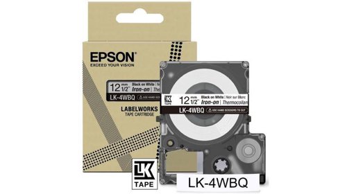EPC53S654024 - Epson Iron on Black on White LK 4WBQ Label Ink Cartridge 12mm x 5m - C53S654024