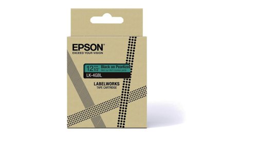 Epson LK-4GBL Colour Tape 12mm Pearl Green/Black (9m) C53S672102