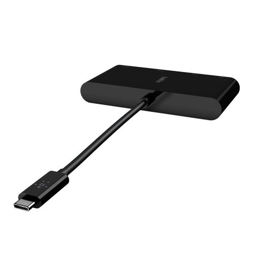 Belkin USB-C 4K HDMI VGA USB A Gigabit Multimedia Adapter Black