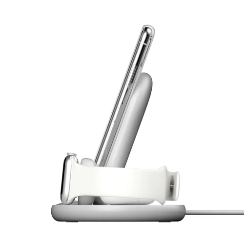 Belkin BoostCharge 3in1 Wireless Pad and Stand for Apple Watch White Battery Chargers 8BEWIZ001MYWH