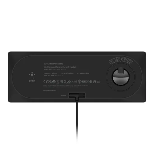 Belkin BoostCharge Pro 3in1 Wireless Charging Pad With MagSafe Black  8BEWIZ016MYBK