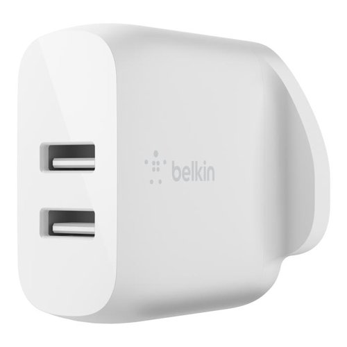 Belkin Dual USB A Wall Charger 12W White