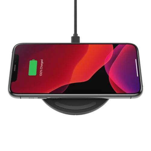 Designed to deliver fast wireless charging for the latest smartphones, the 15W BOOST CHARGE Wireless Charging Pad couldn't be easier to use. Unclutter your bedroom, office, or kitchen counters by going wireless-just place your phone on the pad and start charging instantly. LED light indicators and non-slip surface keep your phone charging correctly.Charge without removing your case. Our BOOST CHARGE Wireless Charging Pads are engineered to work with lightweight plastic cases up to 3mm.Power any Qi-enabled device using this single charger. The BOOST CHARGE Wireless Charging Pad 15W* has been engineered to fast charge Apple, Samsung, and Google smartphones while delivering 5W to all other Qi-enabled devices.Constant calls and texts? No problem. The nonslip material helps to grip your iPhone, keeping it safely in place while charging.