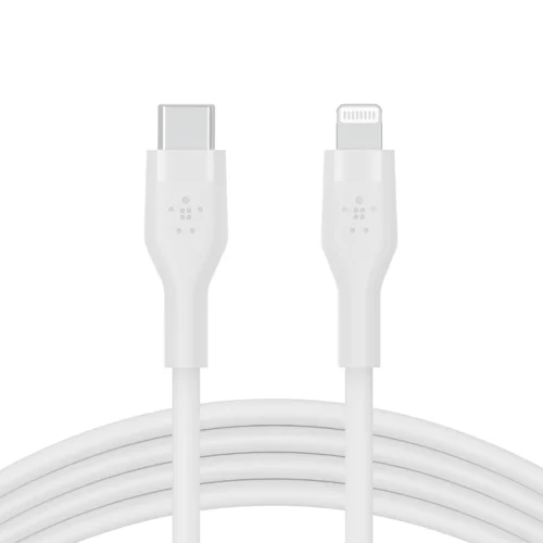 Belkin BoostCharge 1m Silicon USB-C to Lightning Cable White  8BECAA009BT1MWH