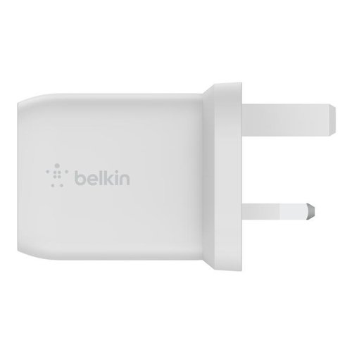 8BEWCH013MYWH | Power your MacBook and fast charge an iPhone 13 at the same time with a safe, powerful and ultra-compact 65W Dual USB-C® GaN Wall Charger with PPS.