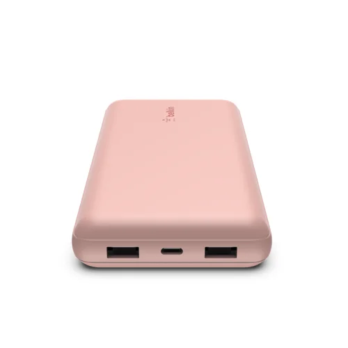 Belkin BoostCharge 20K USB-A USB-C 15W Power Bank Rose Gold 8BEBPB012BTRG Buy online at Office 5Star or contact us Tel 01594 810081 for assistance