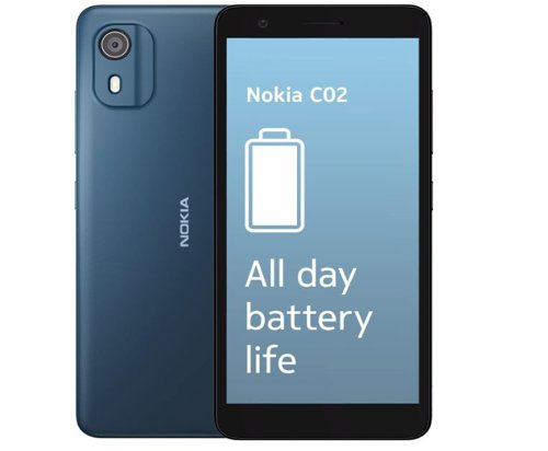Nokia C02 5.45 Inch Dual SIM 2GB RAM 32GB Storage Android 12 Go Edition Mobile Phone Cyan Mobile Phones 8NO10380499