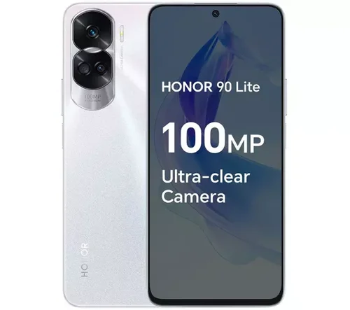 Honor 90 Lite 6.7 Inch MediaTek Dimensity 6020 8GB RAM 256GB Storage Android 13 Mobile Phone Titanium Silver