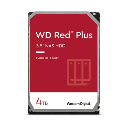 Western Digital Red Plus 4TB SATA 6Gbs 3.5 Inch 5400 RPM Internal Hard Drive