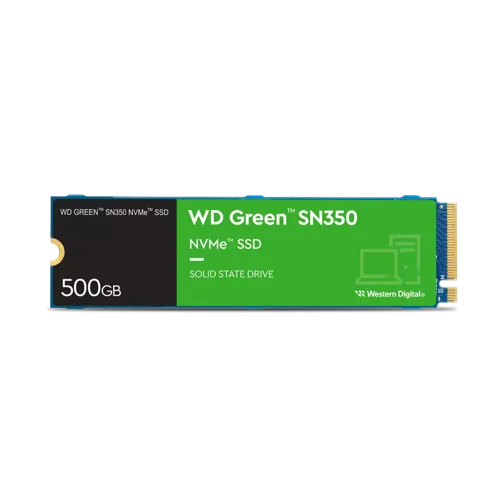 Western Digital Green SN350 M.2 500GB PCI Express 3.0 TLC NVMe Internal Solid State Drive Solid State Drives 8WDS500G2G0C