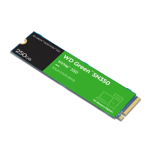 Western Digital Green SN350 M.2 250GB PCI Express 3.0 TLC NVMe Internal Solid State Drive 8WDS250G2G0C Buy online at Office 5Star or contact us Tel 01594 810081 for assistance
