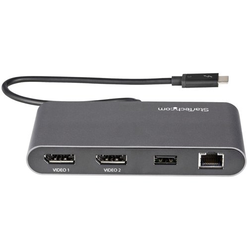 StarTech.com Dual DisplayPort 4K 60Hz Thunderbolt 3 Mini Dock Docking Stations 8ST10312678