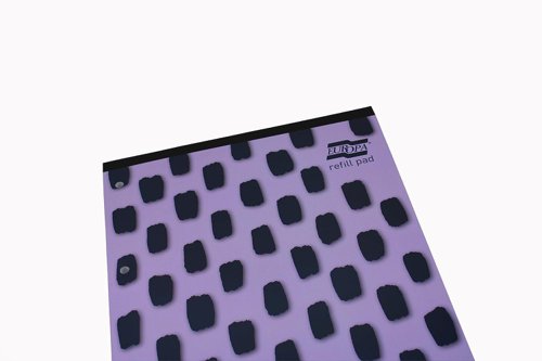 15714EX - Europa Splash A4 Refill Pad Headbound 140 Pages 80gsm FSC Paper Ruled With Margin Punched 4 Holes Purple (Pack 6) - EU1510Z