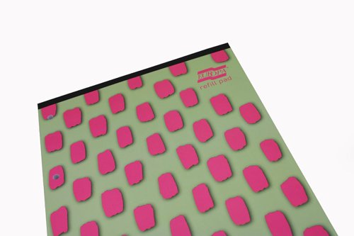 Europa Splash A4 Refill Pad Headbound 140 Pages 80gsm FSC Paper Ruled With Margin Punched 4 Holes Pink (Pack 6) - EU1511Z