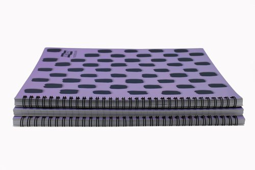 Europa Splash Notebooks 160 Lined Pages A4+ Purple Cover (Pack of 3) EU1502Z