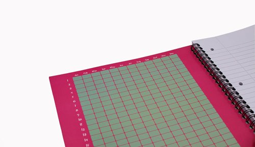 Europa Splash A4+ Notepad  Wirebound 160 Pages 80gsm FSC Paper Ruled With Margin Punched 4 Holes Pink (Pack 3) - EU1503Z