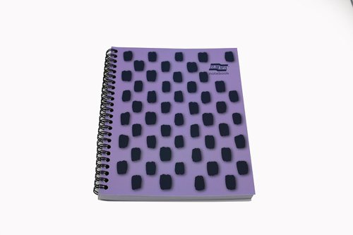 Europa Splash A5 Notepad Wirebound 160 Pages 80gsm FSC Paper Ruled Punched 4 Holes Purple (Pack 3) - EU1504Z